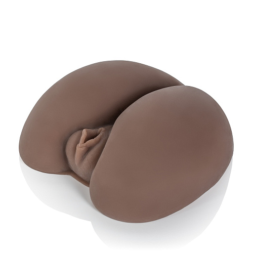 Попка и вагина коричневого цвета с вибрацией California Exotic Novelties Vivid Raw Bootylicious SE-7520-20-3