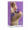Фиолетовый кляп-шар на фиолетовых ремешках Shots Media BV Solid Ball Gag OU099PUR