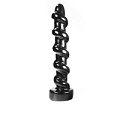 Чёрный анальный фаллоимитатор со спиральными ребрышками Mister B Dark Crystal Florian Dildo MB710124 (33 см)