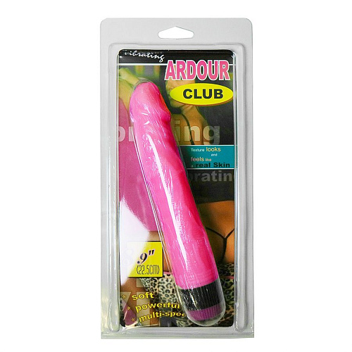 Вибромассажёр рельефный розового цвета Baile BW-001081-0101S (22,5 см)