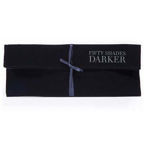 Тёмно-синий кляп-шар на кожаных ремешках Fifty Shades of Grey DARKER LIMITED COLLECTION BALL GAG FS-65098