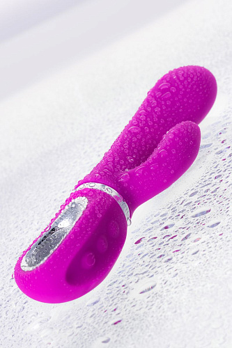 Лиловый вибратор с клиторальным стимулятором JOS JOLY 783005 (19,6 см)