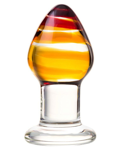 Стеклянная, прозрачная анальная пробка-стимулятор Sexus 912027 (8,5 см)