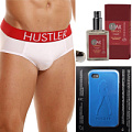 Мужские духи с феромонами, белые трусы-брифы и чехол для iPhone Hustler Lingerie Smart Set №4