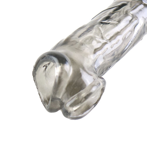 Дымчатая закрытая насадка-реалистик Sextoy 2011 00518 B