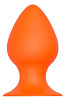 Оранжевая анальная пробка Dream Toys PLUG WITH SUCTION CUP 21447 (13,4 см)