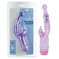 Розовый вибратор с клиторальным стимулятором Howells Crystal Naughty Dolphin 83055-pink