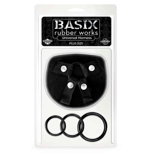 Чёрные универсальные трусы для крепления насадок Pipedream Universal Harness Plus-Size PD4320-02 (размер Plus Size)