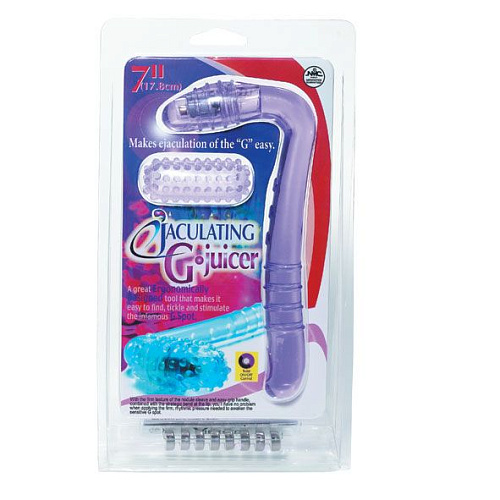 Фиолетовый вибростимулятор G-точки с силиконовой насадкой NMC 110971