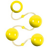 Жёлтые анальные шарики NS Novelties Renegade Pleasure Balls NSN-1117-19