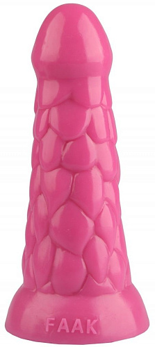 Розовая анальная рельефная втулка Сумерки богов 1016-82 BX DD (19,5 см)