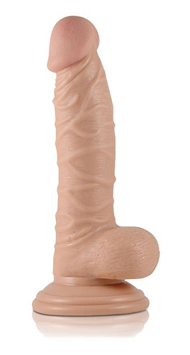 Телесный фаллоимитатор на присоске-подошве Lovetoy Flesh 350046 (17,8 см)