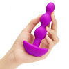 Анальная лиловая виброёлочка b-Vibe TRIPLET ANAL BEADS FUCHSIABV-005-FUC (14 см)