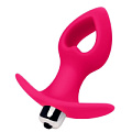 Розовая анальная вибровтулка в форме сердца POPO Pleasure 731335 (10 см)