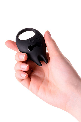 Чёрное эрекционное виброкольцо Erotist из силикона Erotist 548002