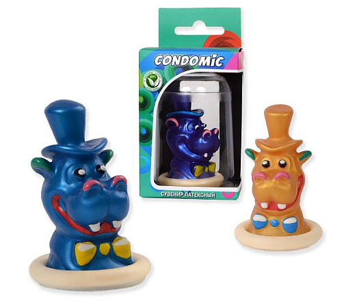 Сувенирный латексный презерватив Sitabella «Бегемот» 3245