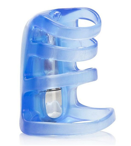 Нежно-голубая насадка с вибрацией California Exotic Novelties Couple s Pleasure Cage SE-1803-15-3