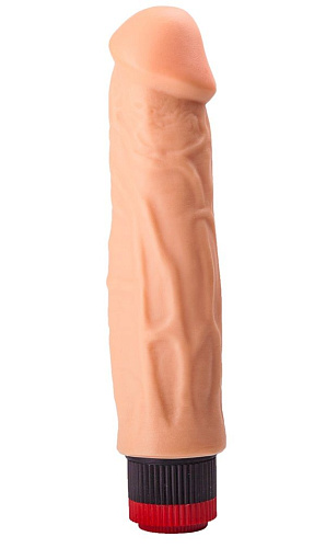 Гелевый вибратор телесного цвета с чётко прорисованной головкой LOVETOY (А-Полимер) 117400 (18,5 см)