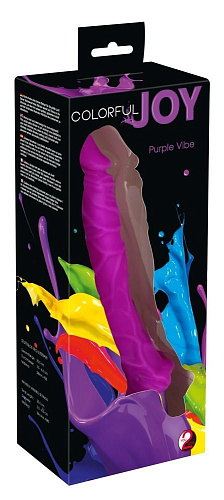 Большой вибратор с рельефом фиолетового цвета Orion Joy 0582360