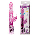 Розовый вибратор-бабочка Baile Throbbing Butterfly BW-058007-0101 (29,5 см)