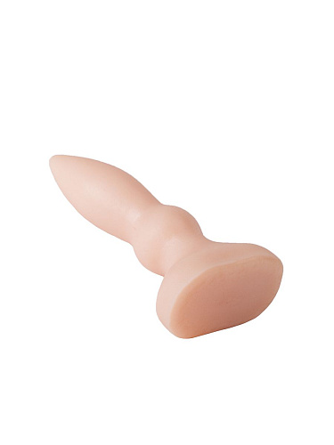 Телесный анальный плаг с каплевидным кончиком LOVETOY (А-Полимер) 442800 (10 см)