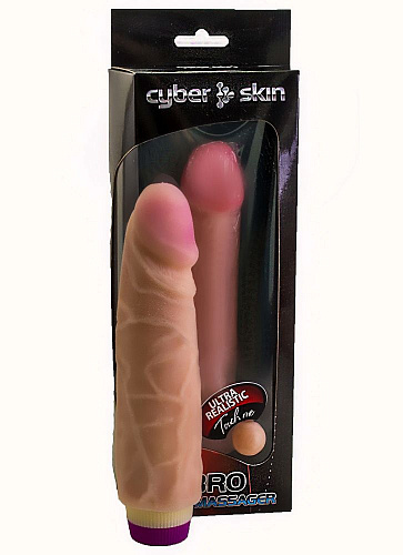 Вибромассажёр-фаллос телесного цвета со встроенным контроллером LOVETOY (А-Полимер) 801106 (18 см)