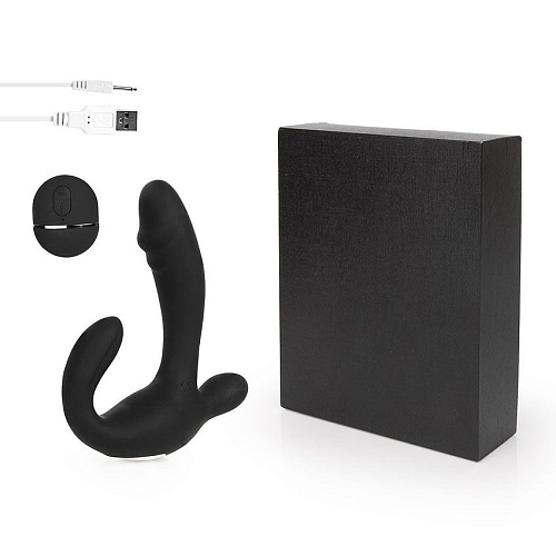 Чёрный вибромассажёр с 10 режимами вибрации A-LOVING 2037-1