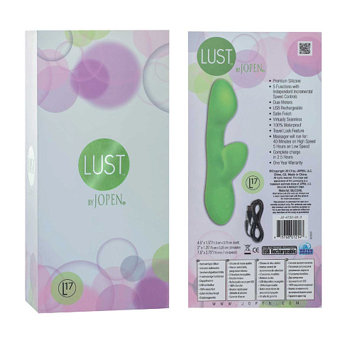 Зелёный вибратор Jopen Lust by JOPEN L1 JO-4732-05-3