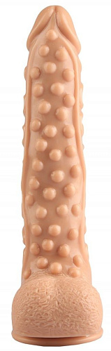 Телесный реалистичный фаллоимитатор на присоске Сумерки богов 1016-57 BX DD (26,5 см)
