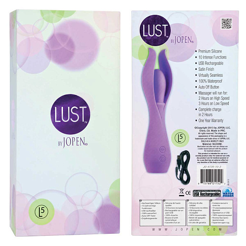 Малый фиолетовый вибратор с лепестками Jopen Lust by JOPEN L5 JO-4720-10-3