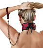 Чёрный ошейник, обтянутый красной тканью в восточном стиле Orion Choker Asia 2492300 3001