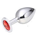 Анальная пробка с красным кристаллом Anal Jewelry Plug BUTT PLUG Large SL-16 (9,5 см)