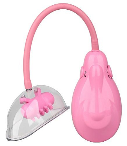 Розовый вакуумный вибромассажёр Dream Toys VIBRATING VAGINA PUMP 21421