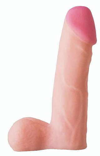 Телесная реалистичная насадка на Harness с коннектором BLACK LINE LOVETOY (А-Полимер) 841704 (17 см)