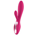 Розовый вибратор с клиторальным отростком Dream Toys HONEY BUNNY 21366