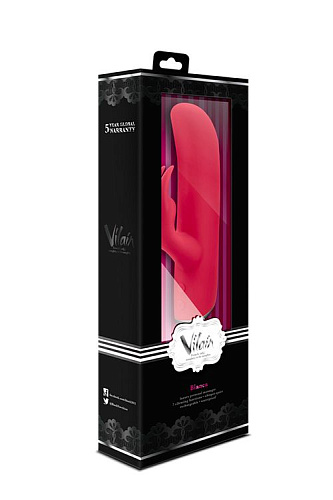 Красный перезаряжаемый вибромассажёр Blush Novelties VILAIN BIANCA BERRY BL-48908 (18 см)