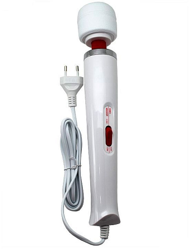 Жезловый белый вибратор с 2 скоростями Eroticon 30435