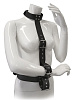 Чёрный комплект для фиксация рук RESTRAINT BODY HARNESS WITH COLLAR Dream Toys 21335