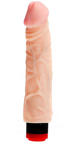 Реалистичный фаллоимитатор телесного цвета с вибрацией и рельефом LOVETOY (А-Полимер) 800506 (20,5 см)