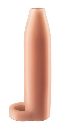 Насадка-расширитель с кольцом телесного цвета для подхвата мошонки Pipedream PD4145-21 Real Feel Enhancer (14 см)