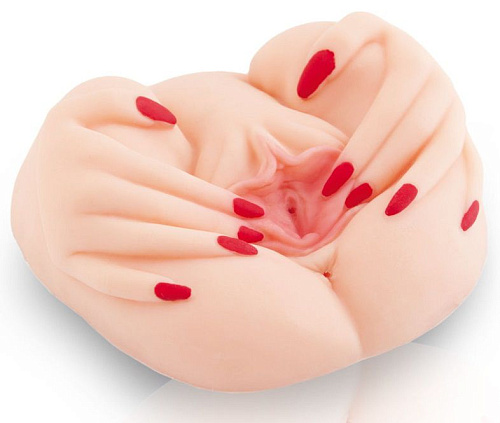 Телесные реалистичные вагина и анус с вибрацией ToyFa 893015