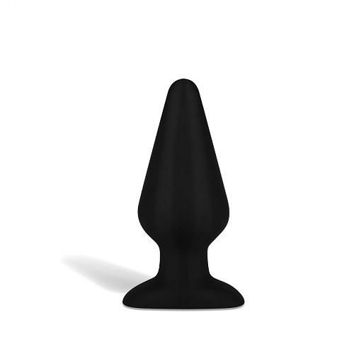 Чёрный анальный стимулятор из ультрабархатистого силикона Hustler HT-B4-BLK (17 см)