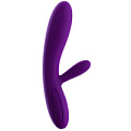 Фиолетовый вибратор с клиторальным стимулятором и с уникальной функцией подогрева Svakom Lester SLDV-01-04
