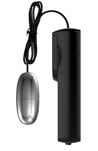 Серебристое виброяйцо с проводным пультом Baile BI-010015