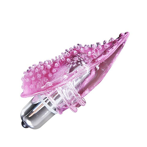 Розовая вибронасадка на пальчик для стимуляции клитора Baile BI-014102-0101