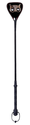 Чёрный стек с совой на кожаном наконечнике ToyFa 700022 (24 см)