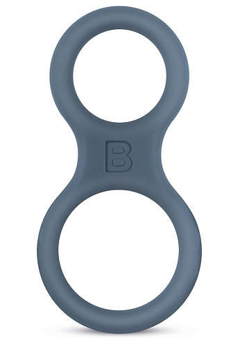 Темно-серое двойное эрекционное кольцо из силикона EDC Wholesale BON008