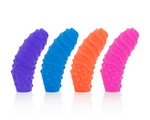 Набор (четыре насадки на палец из силикона) California Exotic Novelties Posh Silicone Finger Teasers Swirls SE-1706-15-3