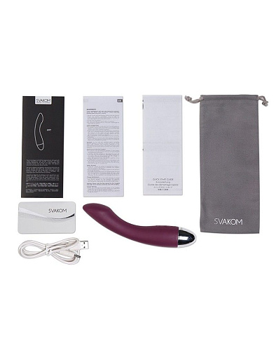 Фиолетовый вибратор Svakom Amy SUV-02-04 (17 см)