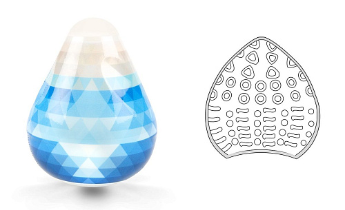 Белый эластичный мастурбатор-яичко Brazzers BRP011